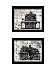 Trendy Decor 4U "Try Reading this House and Barn!" Framed Wall Art for Living Room, Wall Art Print for Home Decor, Bedroom Wall Art by Cindy Jacobs