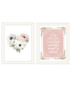 Trendy Decor 4U "A Life Well Lived - Makes you smile at the Memories!" Framed Wall Art for Living Room, Wall Art Print for Home Decor